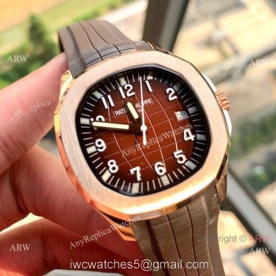 Buy Replica Patek Philippe Aquanaut 39mm Watches Rose Gold and Brown 1