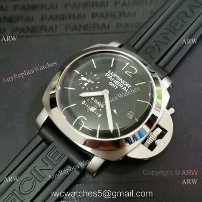 Copy Panerai Luminor GMT with Rubber Strap Watch PAM00233 1