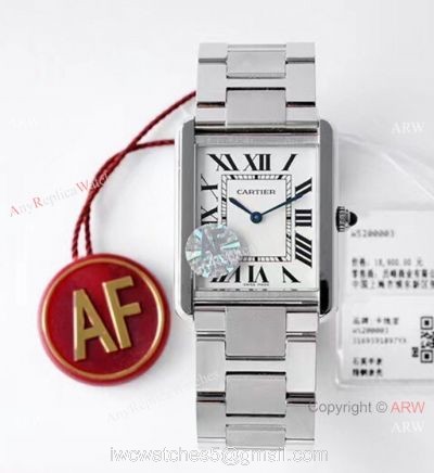 New! Swiss Cartier Tank Solo AF Factory Stainless Steel Watch Mid-size 1