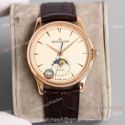 Grade 1A Jaeger-LeCoultre Master Ultra Thin Moonphase Watch Rose Gold Case 1
