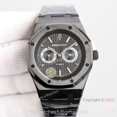 Swiss Model Audemars Piguet Royal Oak Moon Phase Watch 41mm Solid Black 1