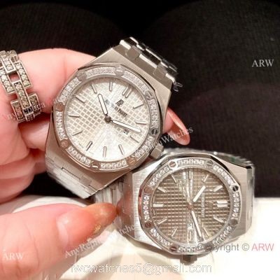 Copy Audemars Piguet Royal Oak Lady Watches SS Diamond Bezel 1