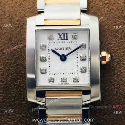 Super Clone Cartier CC 708177 Tank Francaise Lady Watch with Diamond 1
