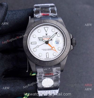 TW Factory Rolex Explorer II Swiss 2836 Watch Black and White 1