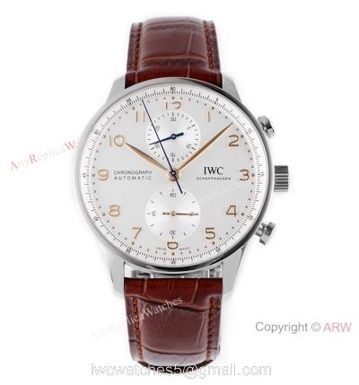 New! Swiss Copy IWC Schaffhausen Portugieser Watch White Chronograph Dial 1