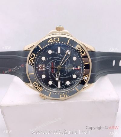 Copy Omega James Bond Limited Edition Seamaster 300m Watch Yellow Gold 42mm 1