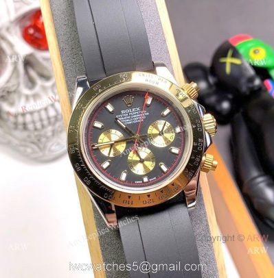 2020 NEW! Copy Rolex Daytona Paul Newman Watch 2 Tone Rubber Strap 1