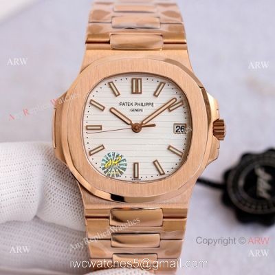 Swiss Copy Patek Philippe Nautilus Rose Gold Men Watch PPF Cal.324 Movement 1