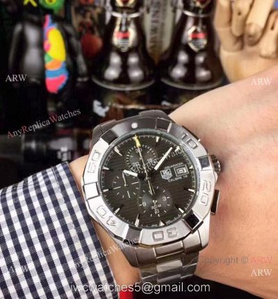 Tag Heuer Aquaracer Calibre 16 Chronograph Watches Ss Gray Face 1