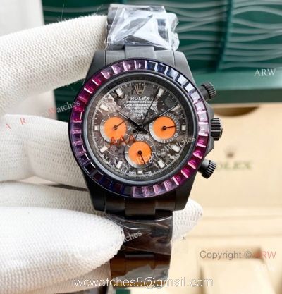 Replica Rolex Daytona Graffiti Dial Men Watches Orange Subdials 1