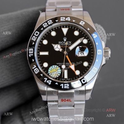 Hot Sale Rolex Explorer ii Ceramic Bezel Black Face Swiss 2836 GMT Watch Replica 1