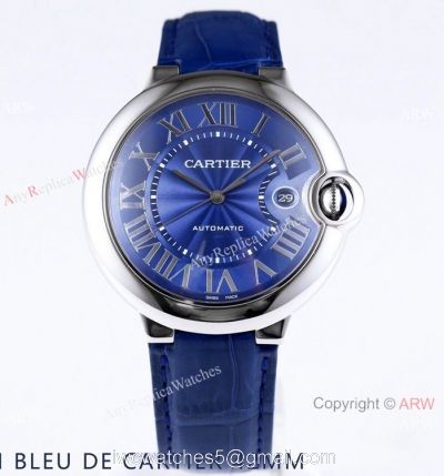 AF Swiss Grade Copy Cartier Ballon Bleu Watch 42mm Blue Dial 1