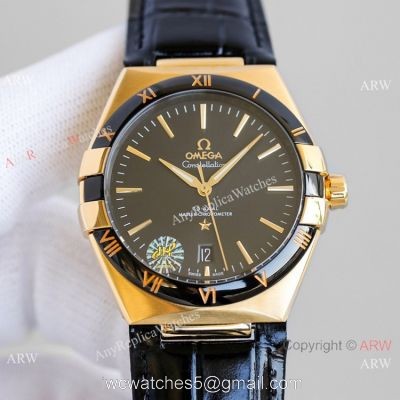 AAA Grade Swiss Clone Omega Constellation Gents Watch Yellow Gold 39MM 1