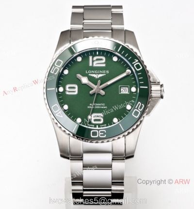 Swiss Grade 1A Longines Hydroconquest Green Ceramic Watch 41mm 1