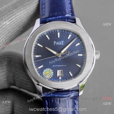 Swiss Replica Piaget Polo S Limited Edition Watches Blue Leather Strap 1