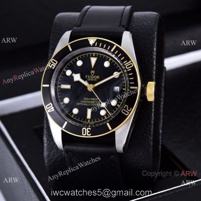 Clone Tudor Heritage Black Bay Watches Two Tone Leather Strap 1
