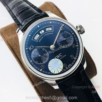 Swiss Grade 1 Copy IWC Portuguese Annual Calendar YLF v2 Version Watch Blue Face 1