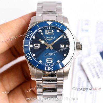 AAA Replica Longines Hydroconquest Watch Stainless Steel Blue Ceramic 41mm 1