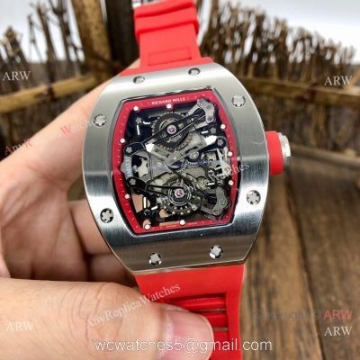 Best Replica Richard Mille RM038 Automatic Watches Stainless Steel and Red 1