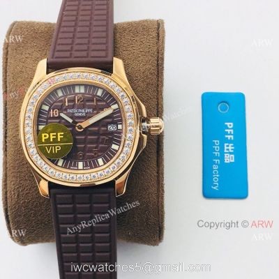 PFF Replica Patek Philippe Aquanaut Luce Lady Quartz Watch Chocolate Dial 1