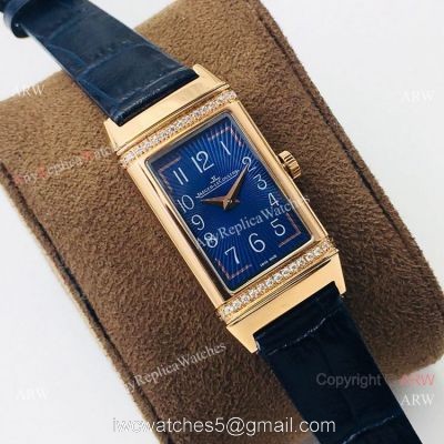 Swiss Replica Jaeger-LeCoultre Reverso One Sapphire Glass Watch 20mm Blue Dial 1