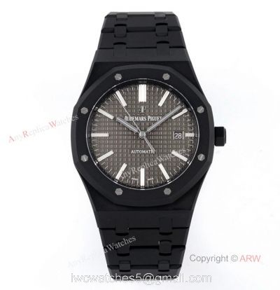 New Audemars Piguet Watches Royal Oak 15400 Grey Dial Black Venom DLC Swiss Replica Watches 1