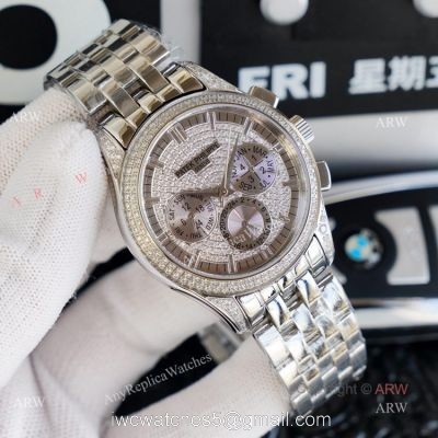 Top Replica Patek Philippe Iced Out Watch Swiss 9100 Movement 41mm 1