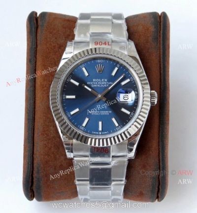 VR-factory Swiss 3235 Rolex Datejust II Copy Watch 904L Stainless Steel Blue Dial 1