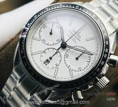 TW Factory Omega Speedmaster 7750 Chronograph Watch Replica White Dial 1