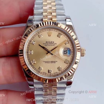 Noob Factory Replica Rolex Datejust Watches For Men With Gold And Silver Jubilee Bracelet 1