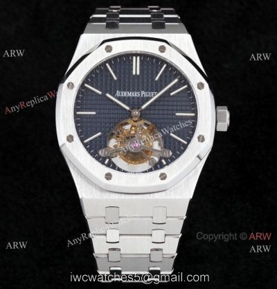 R8 Factory Audemars Piguet Blue Dial Royal Oak Tourbillon Watch AAA Replica 1