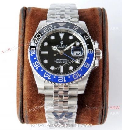 VR-Factory Swiss 3186 Rolex GMT-Master II Batman Jubilee Watch 126710blnr 1