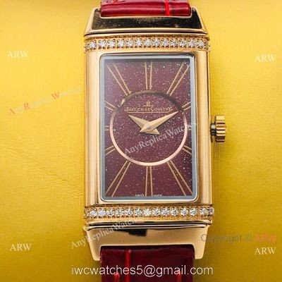 Swiss Copy Jaeger-LeCoultre Reverso One Duetto Rose Gold Diamond Watch Lady 20mm 1