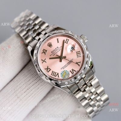 Swiss Copy Rolex Oyster Perpetual Datejust 31mm Watch Pink and Jubilee 1