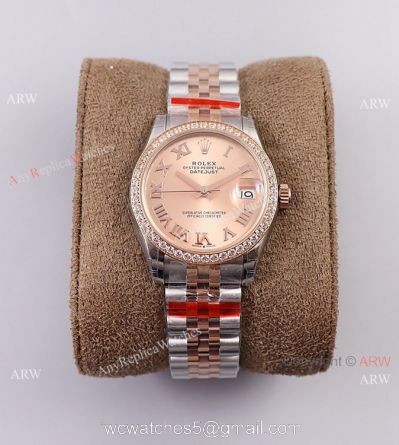 (TW) Replica Rolex Datejust 31mm Watch Rolex Jubilee Rose Gold Swiss eta2836 1