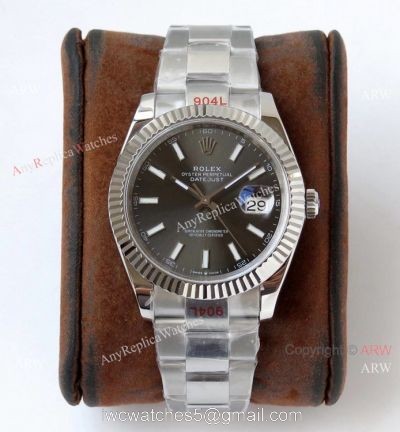 VR-factory Swiss 3235 Rolex Datejust II Replica Watch 904L Steel Rhodium Gray Dial 1