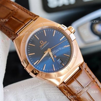 New! Swiss Copy Omega Constellation Gents Watches Rose Gold 39mm 1