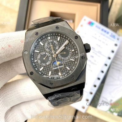 All Black Audemars Piguet Royal Oak Perpetual Calendar Watches 1
