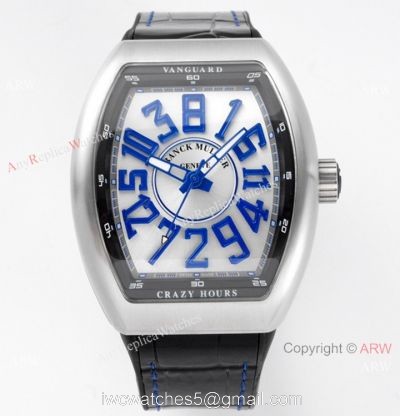 ABF Super Clone Franck Muller Vanguard V45 Crazy Hour Watch Blue Markers 1