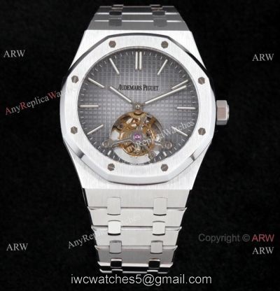 R8 Factory Audemars Piguet Royal Oak Swiss Tourbillon Watch Gray Gradient Face 41mm 1