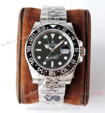 AAA Replica Rolex GMT Master II Black Ceramic Jubilee Watch VR-Factory 3186 Movement 1