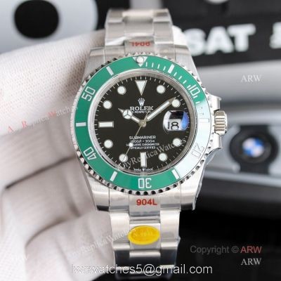 (V11) New Noob Replica Rolex Submariner 41mm Green Bezel Replica Watch Oyster Bracelet 1