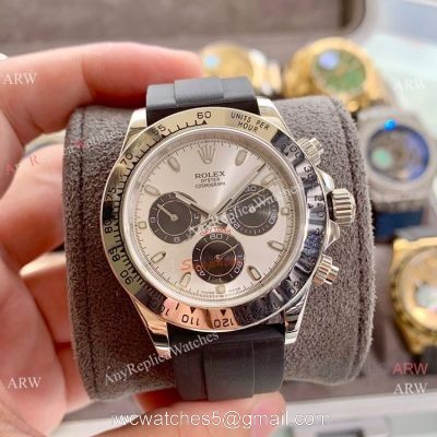 Rolex Daytona Panda Dial Rubber Strap Watches 40mm 1
