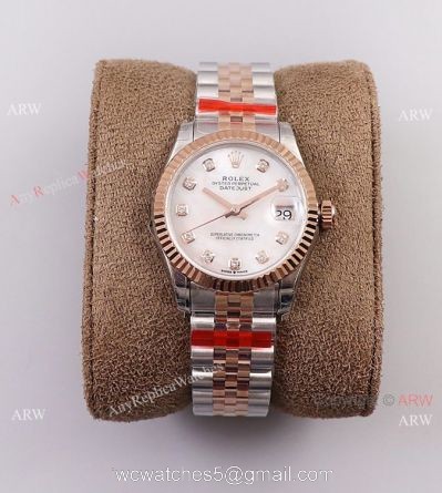 (TW) Swiss Grade Rolex Datejust 31mm Rolex Jubilee Rose Gold Mother Of Pearl 1