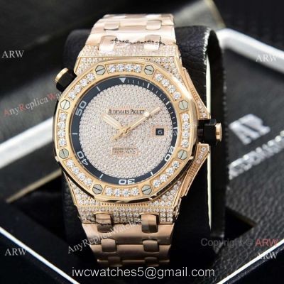 Clone Audemars Piguet Diver Automatic Watches Diamond Case and Face 1