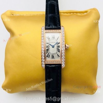 2020 New Copy Cartier Tank Americaine Women Watches Swiss Quartz Movement 1