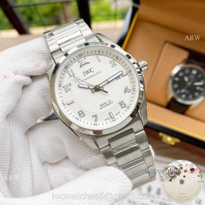 High Quality Copy IWC Pilot Mark XV Watches White Dial Stainless Steel 1