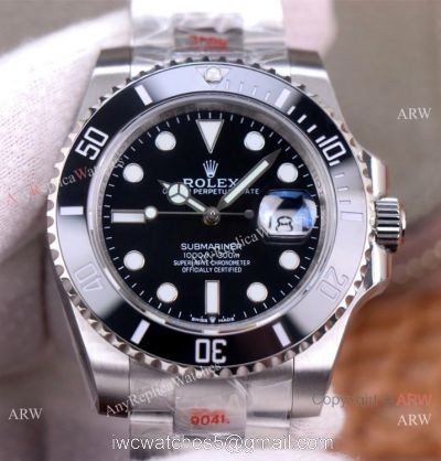 New Arrival! Rolex Sabmariner 41MM SS Black Dial Watch EW Factory 3235 Movement 1