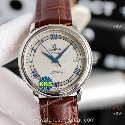 Copy Omega De Ville Prestige Watches SS Gray Dial Automatic 1