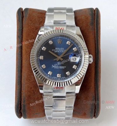 Super Clone Rolex Datejust II VR Factory 3235 Blue Diamond Dial Watch 41mm 1
